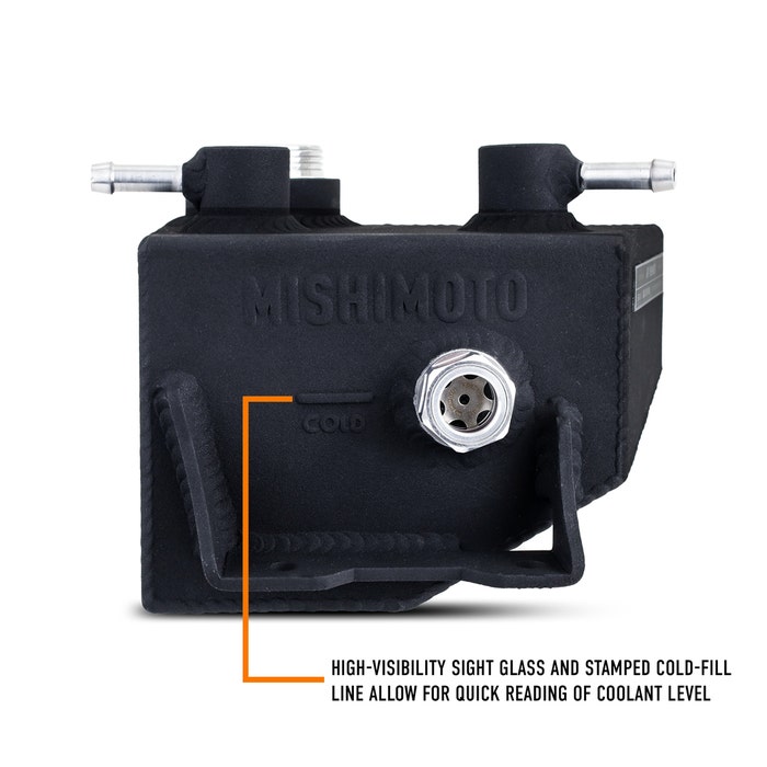 Mishimoto Mustang Aluminium Coolant Expansion Tank - Black 2024-2026+