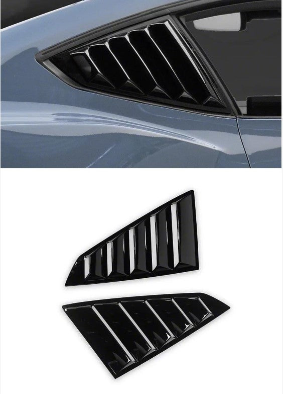 MP Concepts Gloss Black Rear Window Louvres for 2024+ Mustang