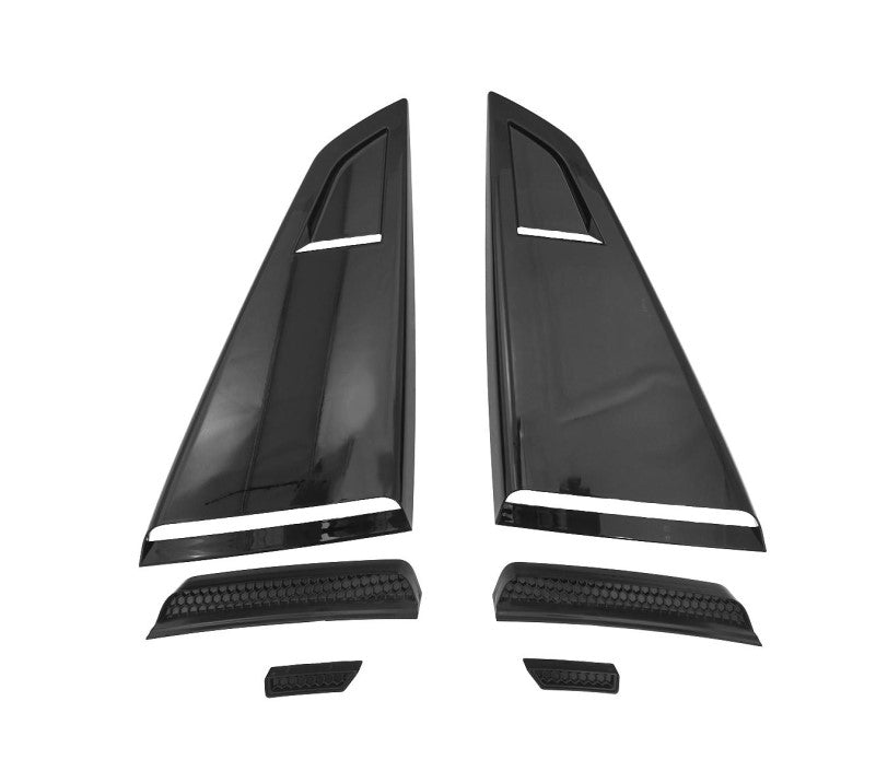 MP Concepts Gloss Black Rear Window Scoops for 2024+ Mustang