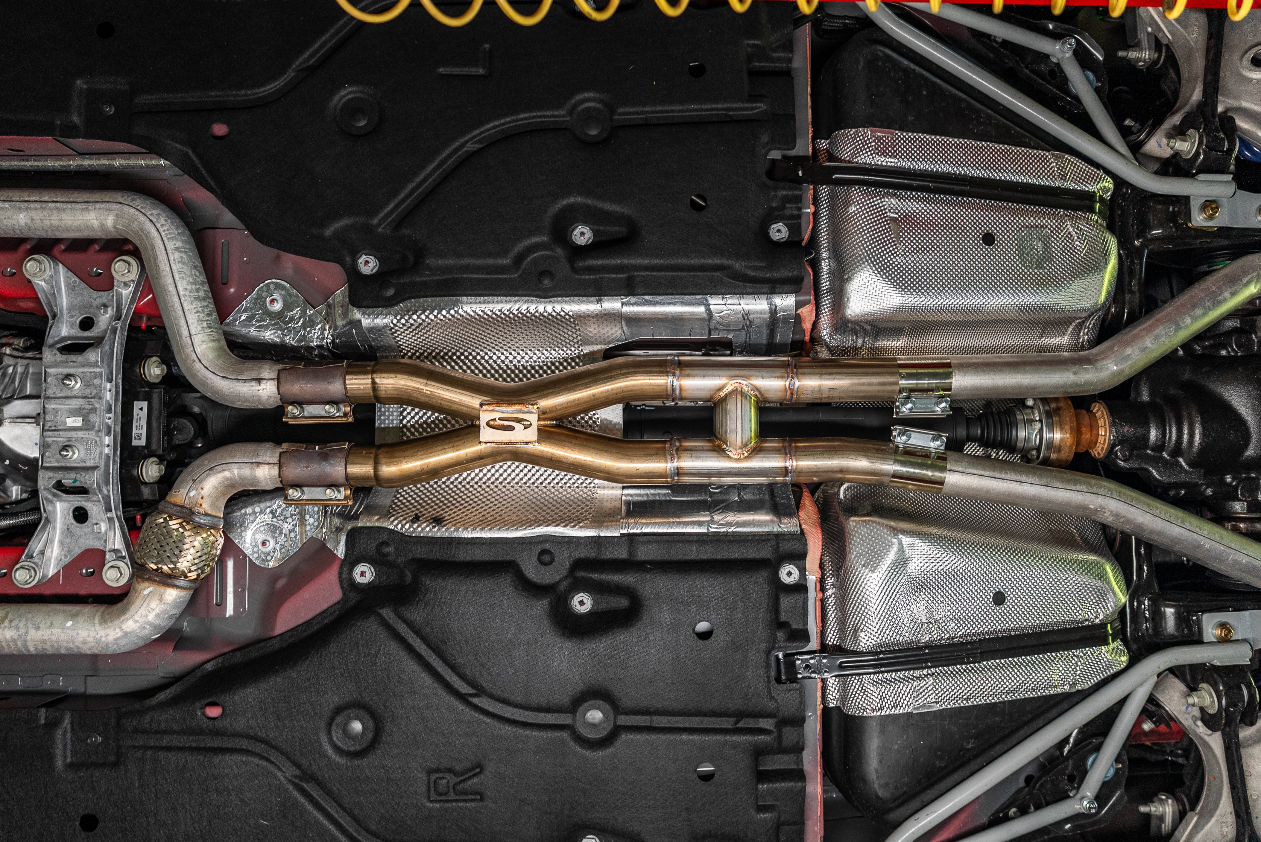 Steeda Mustang 5.0L Coyote 304 Stainless Resonator Delete H/X-Pipe "HEX" (2015-2026+)