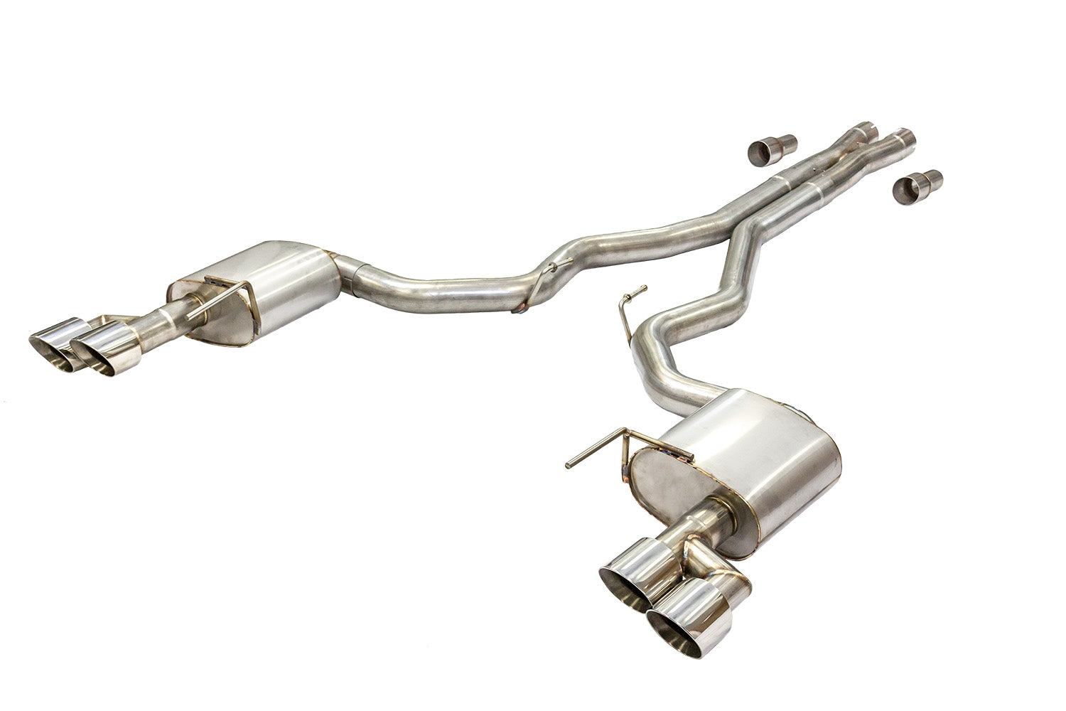 Steeda Mustang GT V8 3" Quad Tip Passive Catback System (2018-2023)