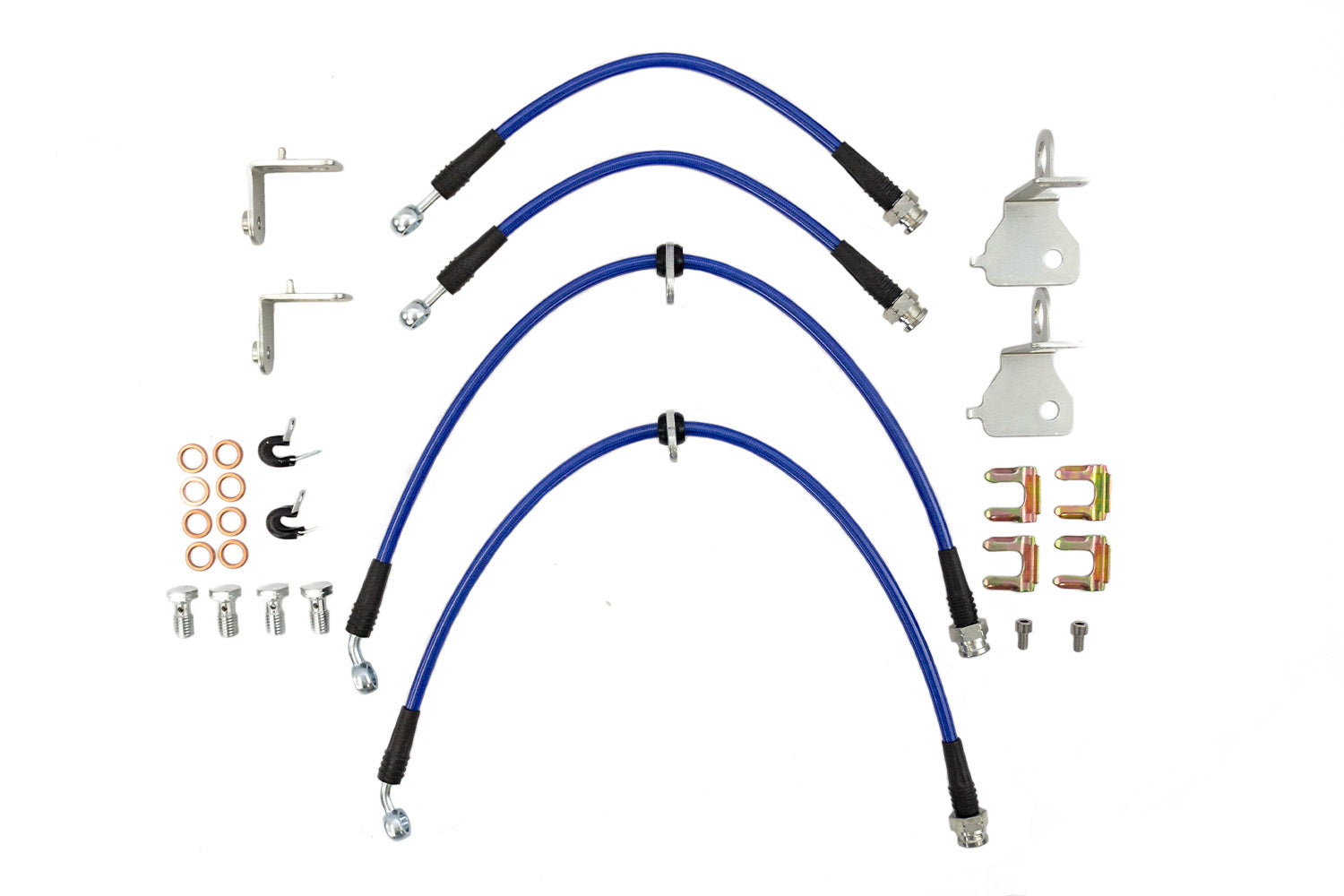 Steeda S197 Mustang Stainless Braided Hose Front & Rear Brake Lines (2005-2014)