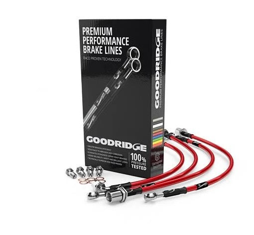 Goodridge Stainless Steel Brake Lines for Ford Focus mk3 - Red