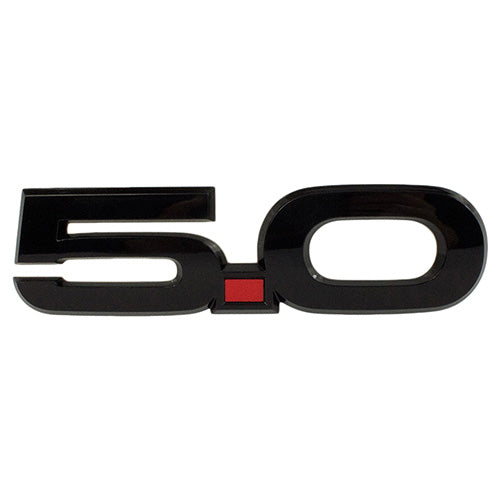 2015-2023 MUSTANG 5.0L FENDER EMBLEMS/BADGES-BLACK-PAIR| Part Details