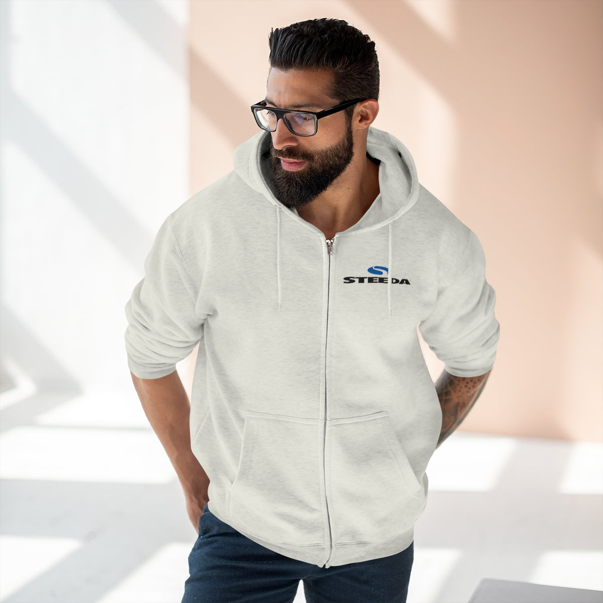 Steeda Logo Full Zip Hoodie - 3 Colours - Front / Rear Design