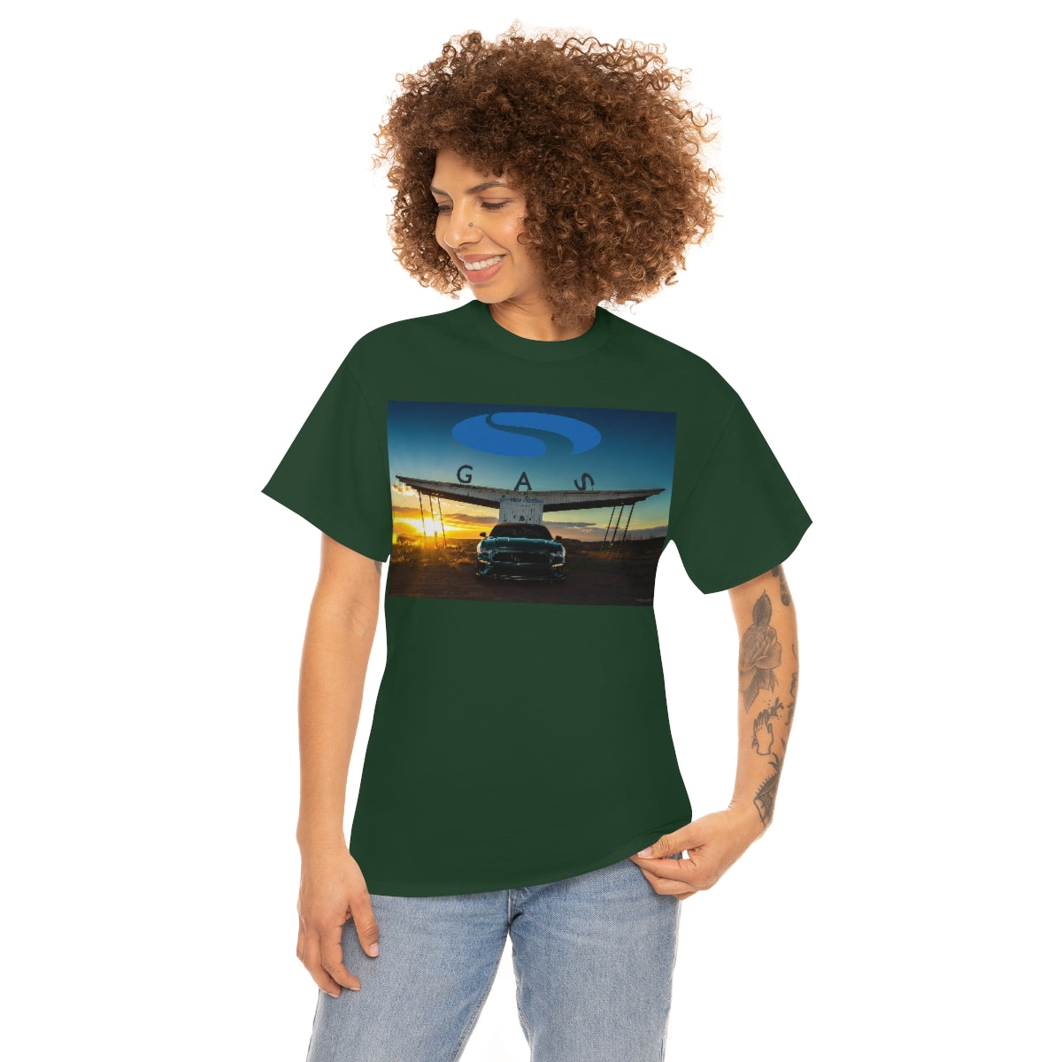 Steeda Steve McQueen Bullitt Green Cotton T Shirt