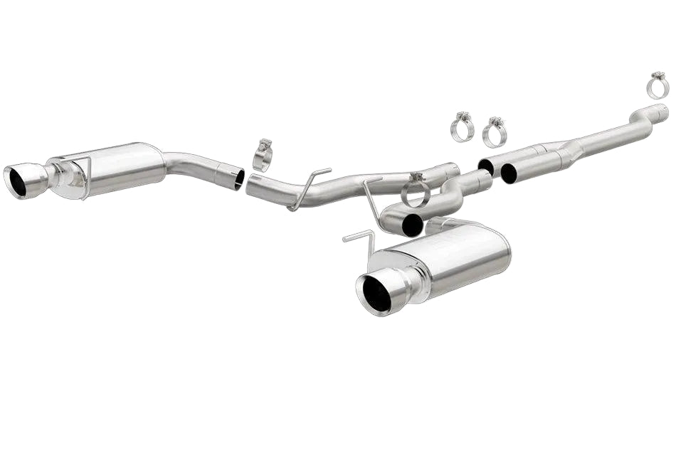 Magnaflow street cat back exhaust system in stainless steel for Mustang Ecoboost 2.3 Litre turbo 2015+