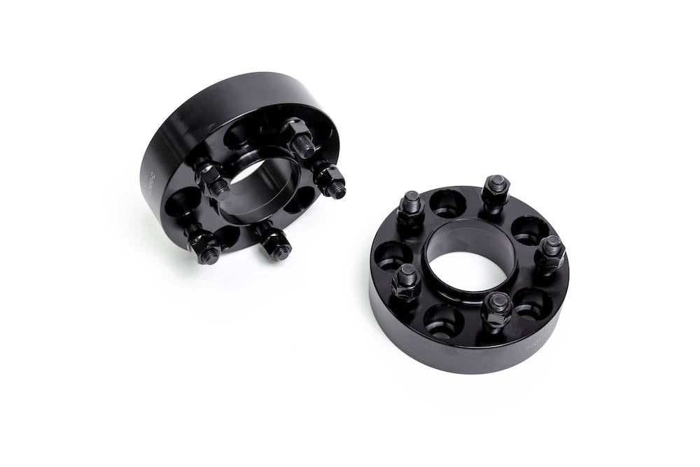 Mustang 1.50-Inch 5-Lug Wheel Spacers; Black; Set of Two (94-14 Mustang