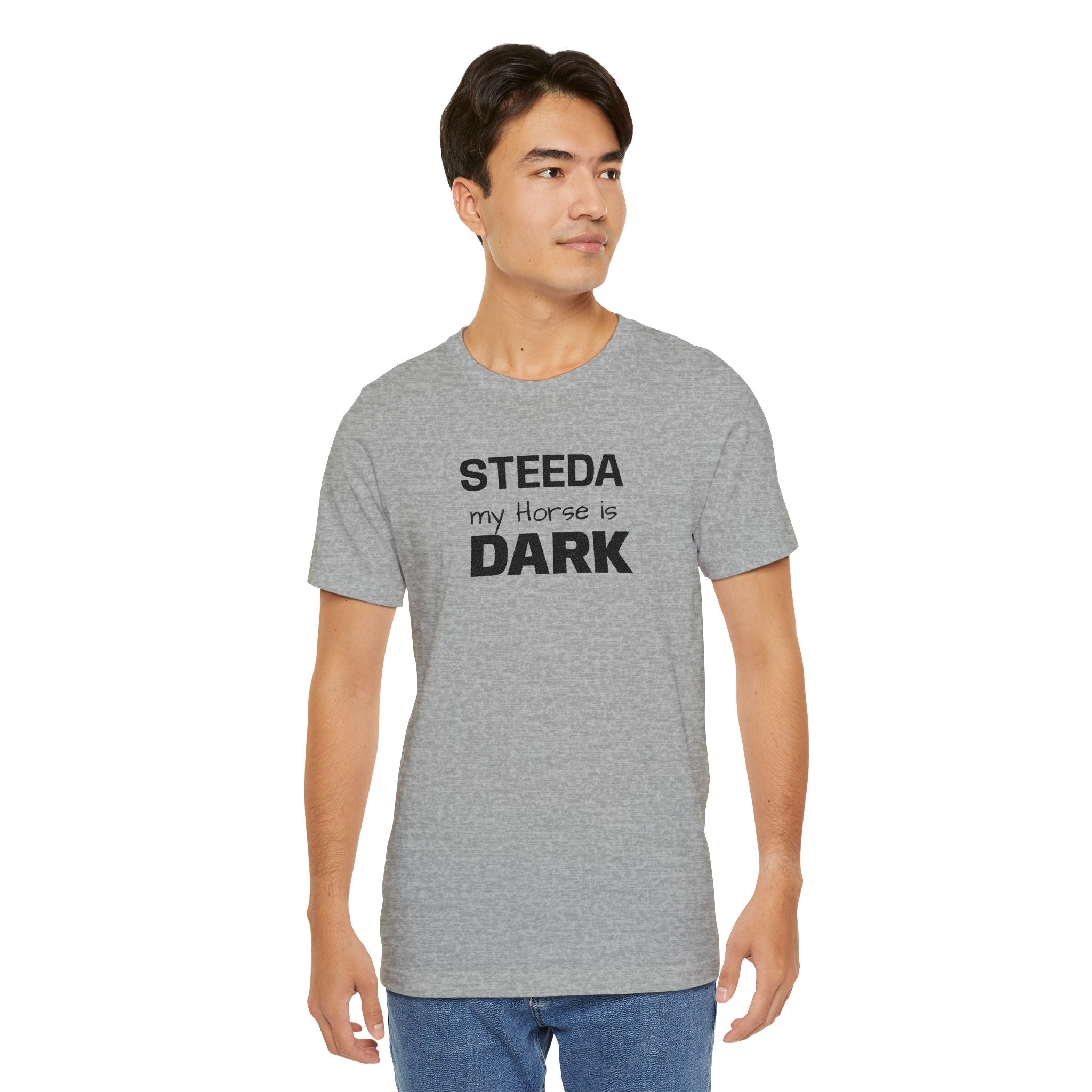 Steeda "My Horse Is Dark" — Dark Horse Mustang Embroidered Unisex T Shirt - Variety of Colours