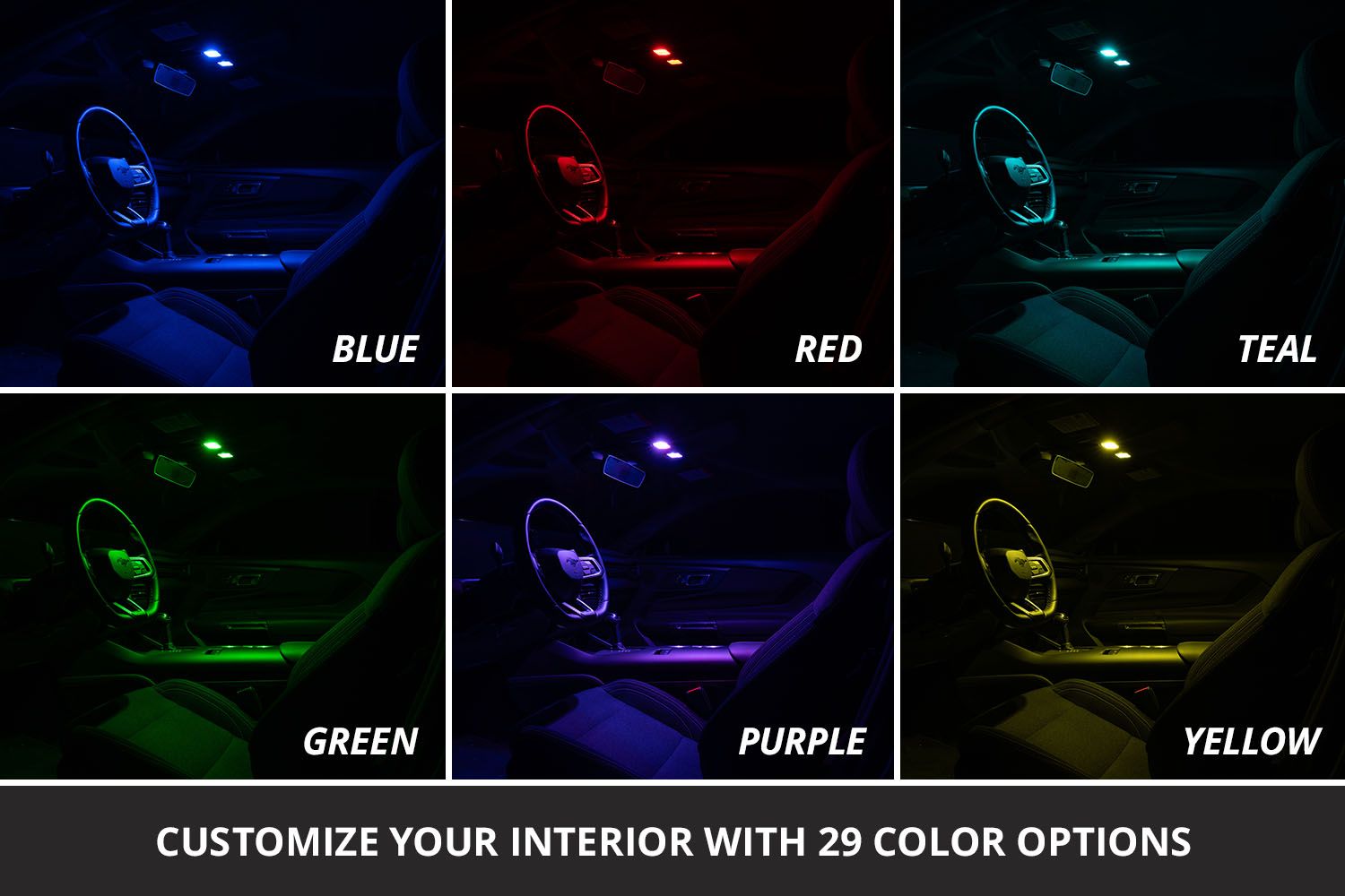 Ford Mustang Multicolour Dome Light for 2024+