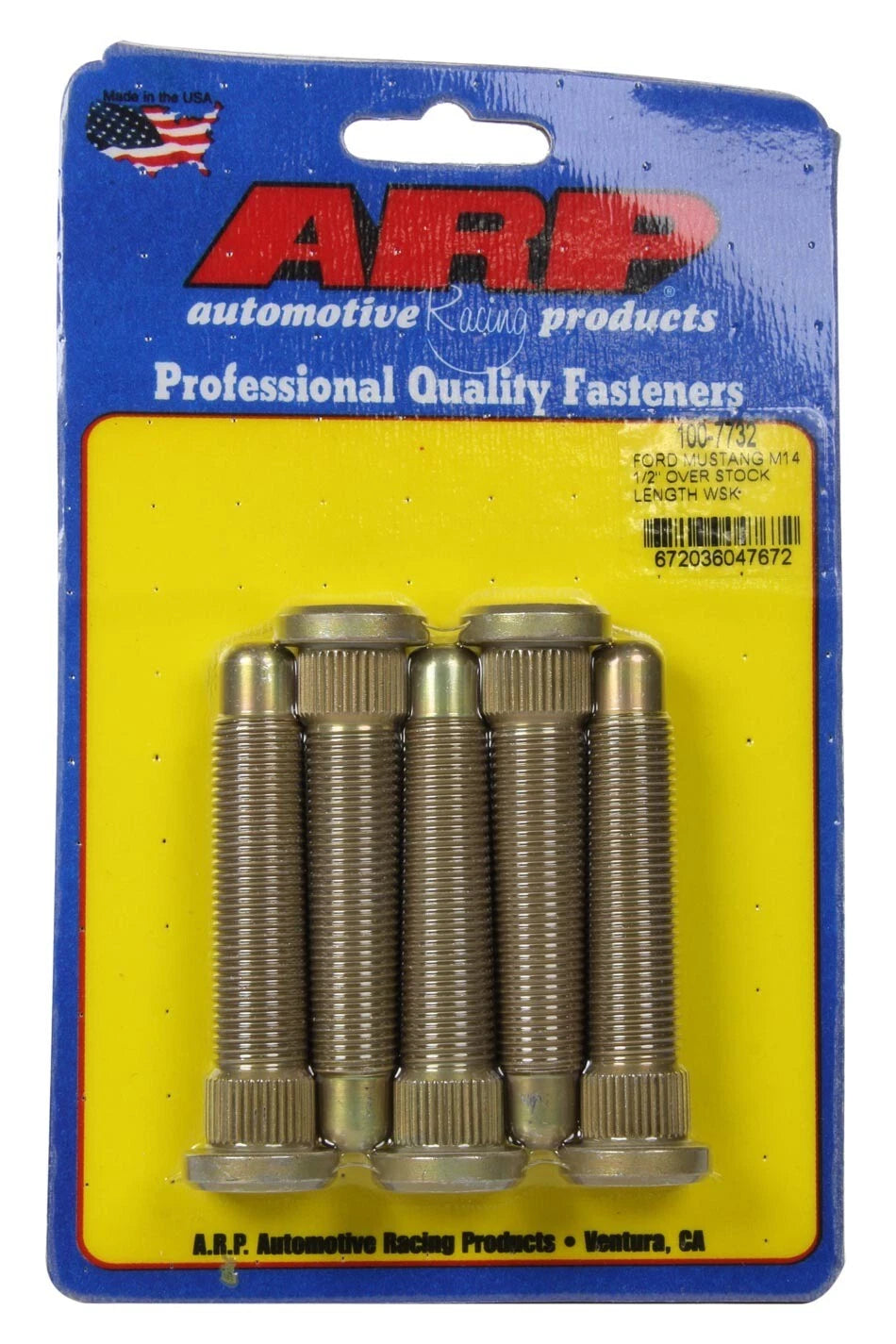 ARP Mustang Extended Wheel Stud Kits 0.5" or 1" - 5 Piece (1 WHEEL) (2015-2026)