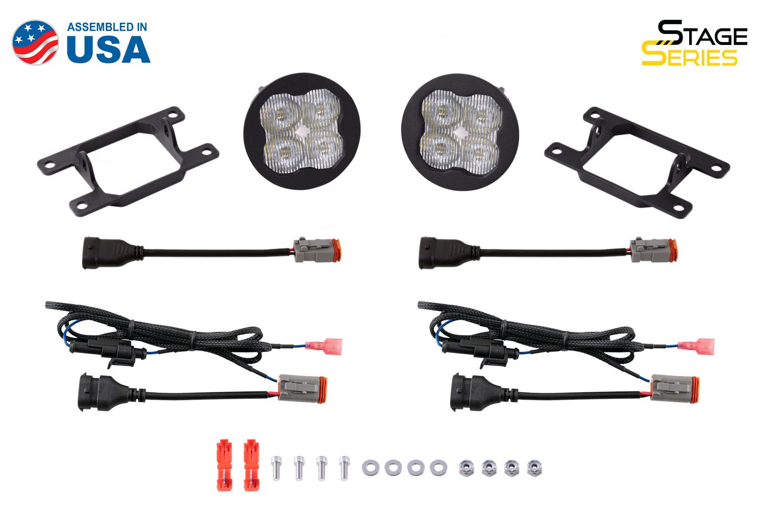 パーツ Diode Dynamics Stage Series Fog Light Diode Dynamics SS3 LED Fog Light KIT for S550 Mustang 2015-2017