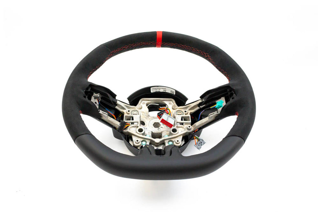 Ford Performance Mustang Alcantara Steering Wheel - Red Sightline (2015-2017)