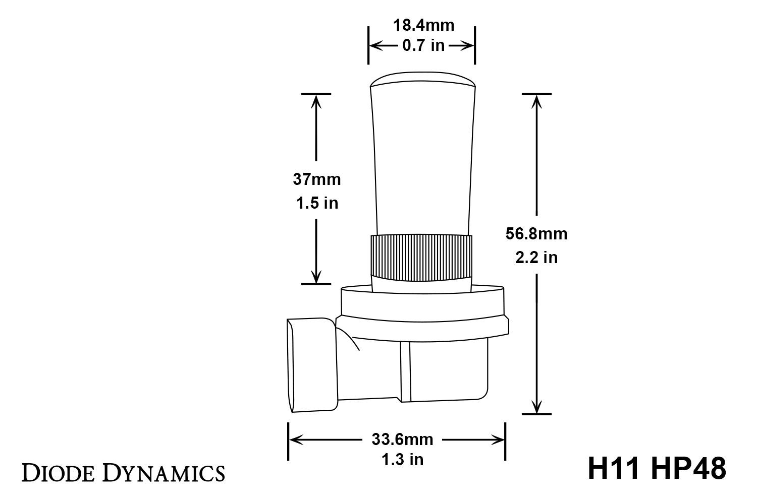 Diode Dynamics Fog Light H11 HP48 Cool White - Pair