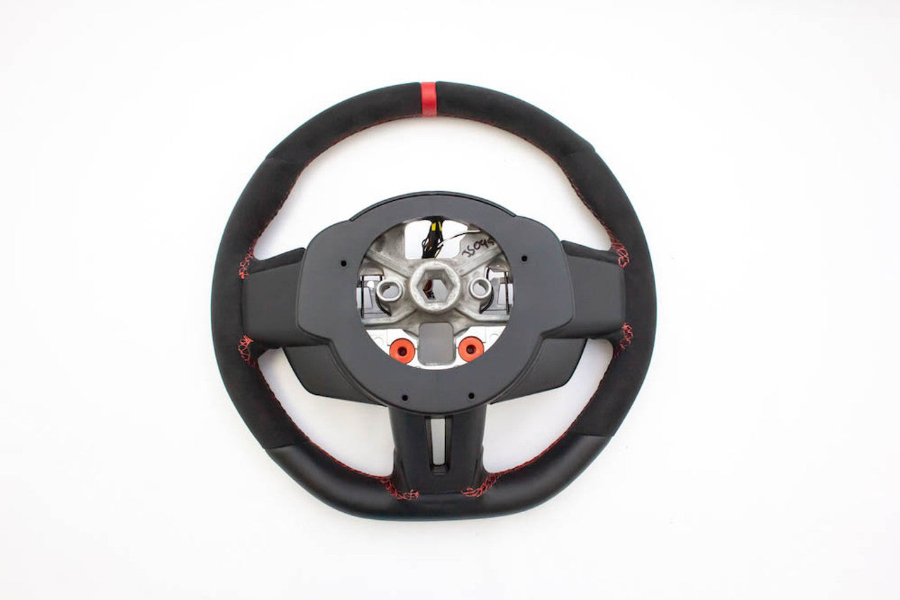 Ford Performance Mustang Alcantara Steering Wheel - Red Sightline (2018-2023)