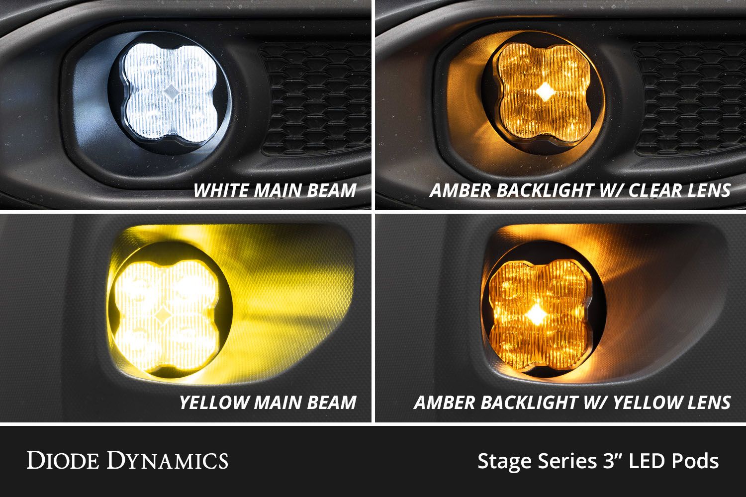 Diode Dynamics SS3 LED Fog Light KIT for S550 Mustang 2015-2017