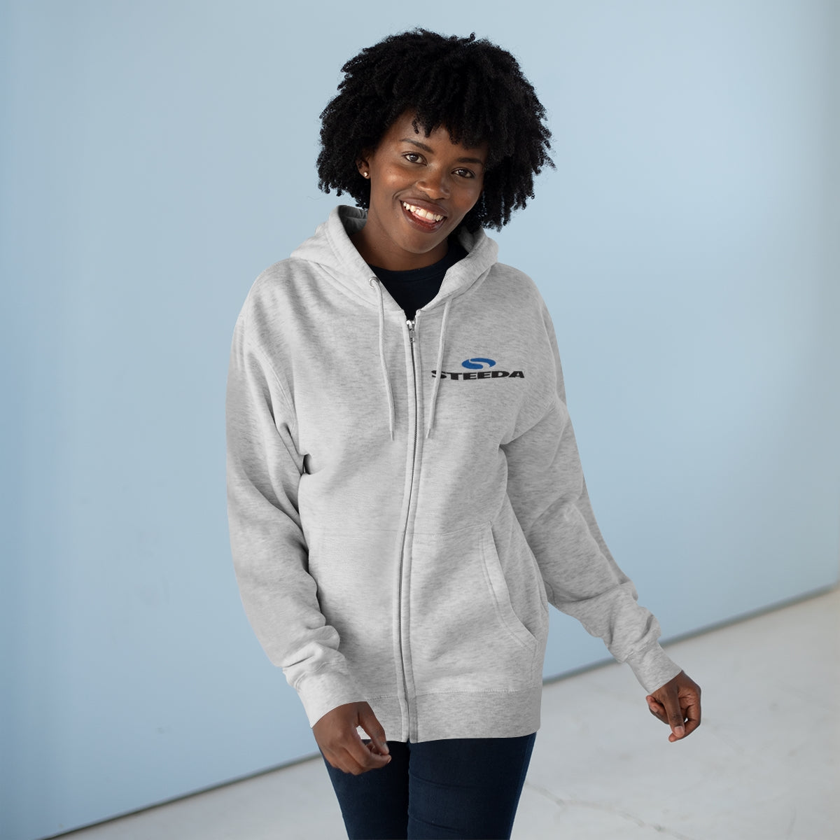 Steeda Logo Full Zip Hoodie - 3 Colours - Front / Rear Design