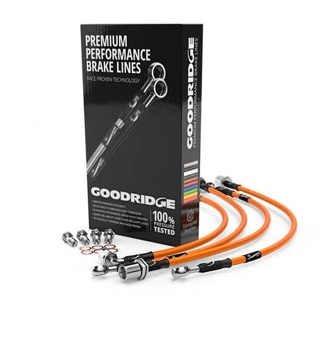 Goodridge Stainless Steel Brake Lines for Ford Focus mk3 - Orange