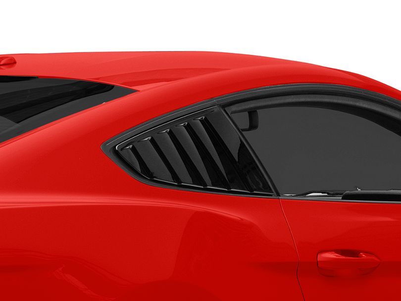 MP Concepts S550 Mustang Slatted Gloss Black Rear Side Window Louvers